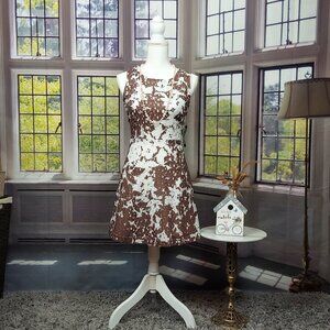 NWT NEW YORK & COMPANY EYELET LACE FIT & FLARE FLORAL PRINT SLEEVELESS DRESS (2)